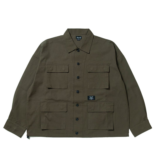 Aard Tokyo Label Field Shirt Olive