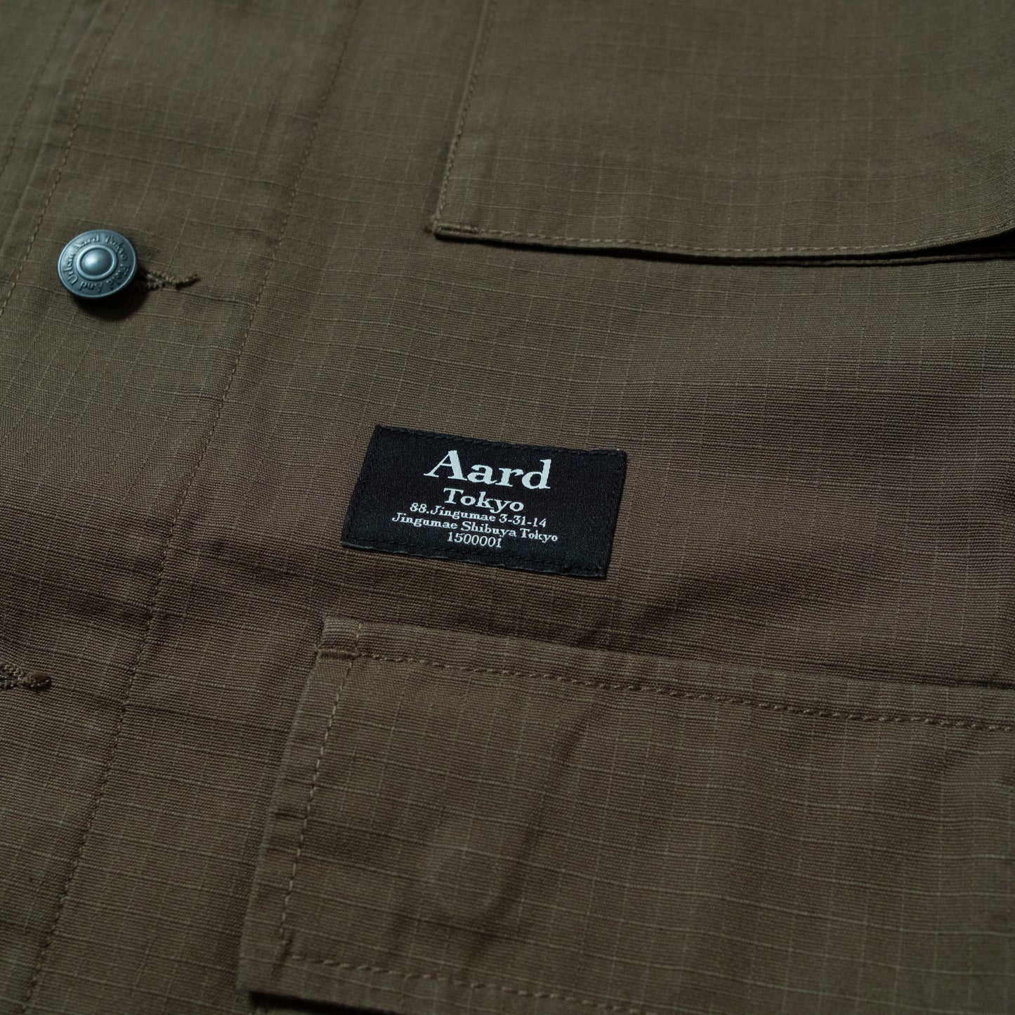 Aard Tokyo Label Field Shirt Olive