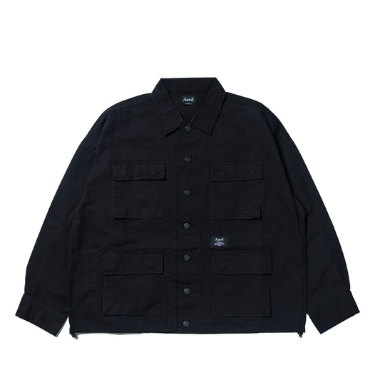 Aard Tokyo Label Field Shirt Black